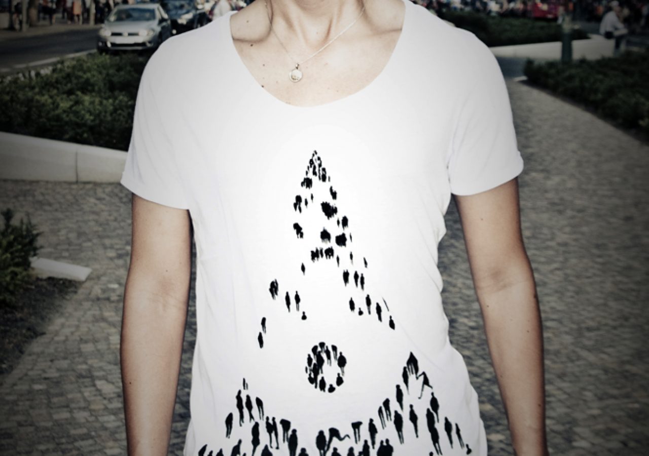 Untitled, 2014, encre textile sur T-Shirt