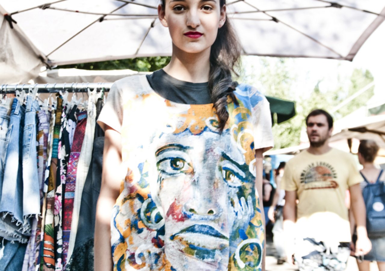 Untitled, 2014, encre textile sur T-Shirt